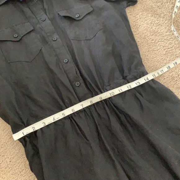 Seaside Tones Black Baltic 100% Linen Jumpsuit M - Picture 4 of 5